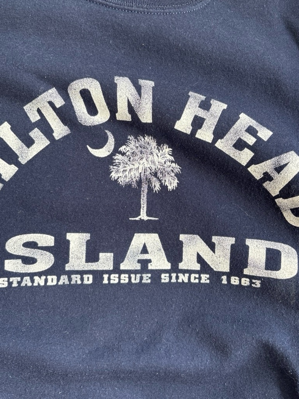 Jerzees Brand Hilton Head Island Navy Crewneck Sweatshirt Size S Like New - Picture 2 of 4